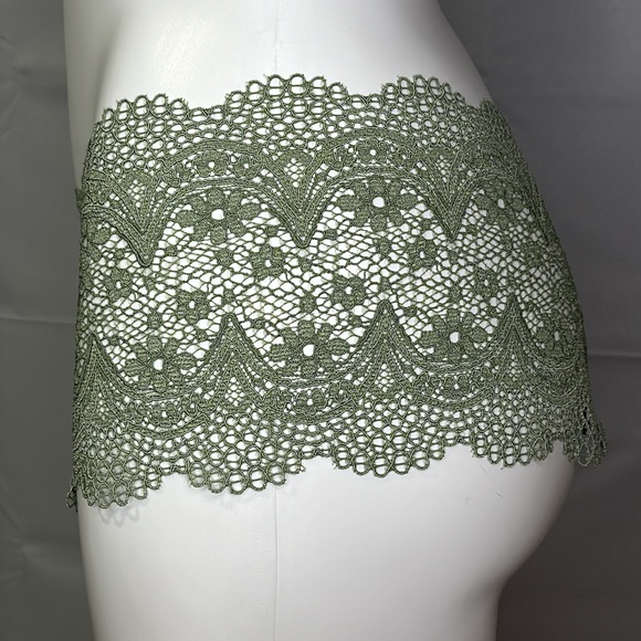 VICTORIA’S SECRET Lace Panties Shorties Green Size L/G NWT - Picture 4 of 9